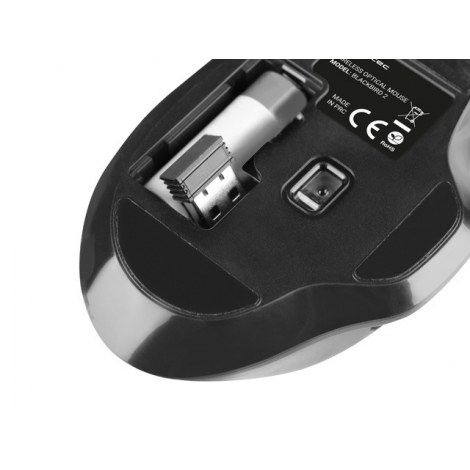 Natec Mouse, BlackBird 2, Silent, Wireless, 1600 DPI, Optical, Black Natec | Mouse | Optical | Wireless | Black/Gray | BlackBird - 5
